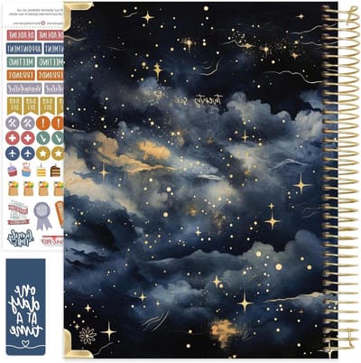 Agenda 2026 - Planners Organizer - Jaarplanning Maken - Met Levenscoach Werkbladen - 8.5 x 11 Inch - Middernacht Hemel