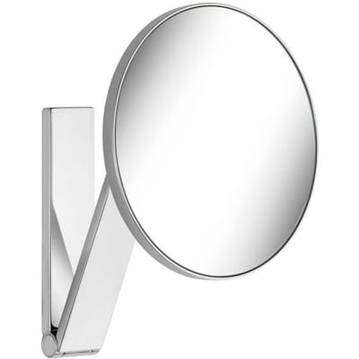 KEUCO iLook move Wand Cosmeticaspiegel 5x Vergroting Ø212 mm – Chroom | Uitschuifbare Badkamerspiegel met Draaibare Arm