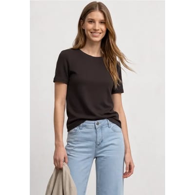 Shirt met gerimpelde mouwen