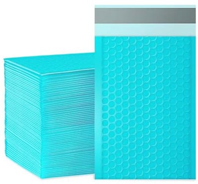 Bubble Mailers 10 x 18 cm - Gewatteerde Zelfklevende Enveloppen Pack van 50 - Waterdicht en Ondoorzichtig voor Veilige Verzending