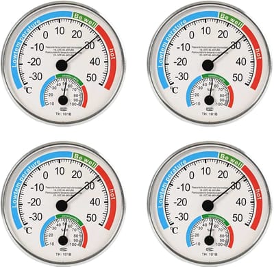 Binnen- en Buiten Hygrometer en Thermometer met Analoge Weergave
