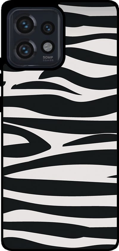 Smartphonica Telefoonhoesje Geschikt voor Motorola Edge 40 Pro / Plus 2023 met zebra opdruk - TPU backcover case zebra design - Zwart Wit geschikt voor Motorola Edge 40 Pro;Motorola Edge Plus 2023