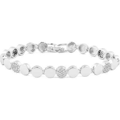 Luxenter Armband met glanzende zirkonia, afgewerkt met rhodium - Sywi