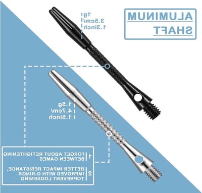 Dart Shafts in Zilver - Lichtgewicht en Duurzaam, Perfect voor Elke Dartwedstrijd