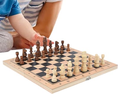 Schaakbord Houten Set - Strategiespel - Familie Vrije Tijd - Handgemaakte Precisie - 35 x 20 cm - Niet gespecificeerd