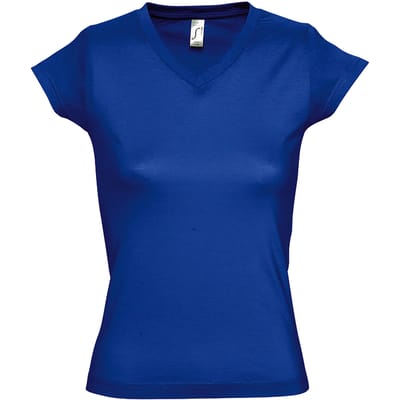 SOLS Dames/dames Maan V Hals T-Shirt met korte mouwen (Koningsblauw)