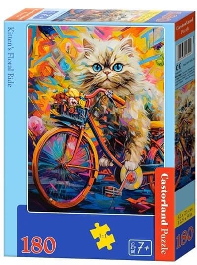Puzzel 180 Kitten's Floral Ride - Puzzel met 180 stukjes
