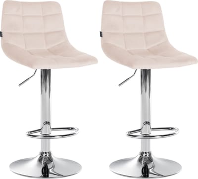 CLP Jerry Barkruk - Zonder armleuning - Met rugleuning - Verstelbaar - Velvet - Fluweel - beige chroom