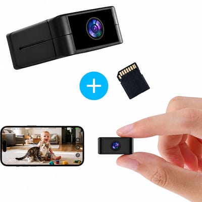 Mini Camera Verborgen Spycam – Spionage Camera WiFi 1080p Nachtzicht Bewegingsdetectie + SD-kaart