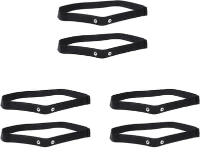 Borstband Hartslagmeter - Hartslag Sensor Band - Sporten Meten - Zachte Stoffen Adaptieve Elektroden - 6 Stuks - Zwart