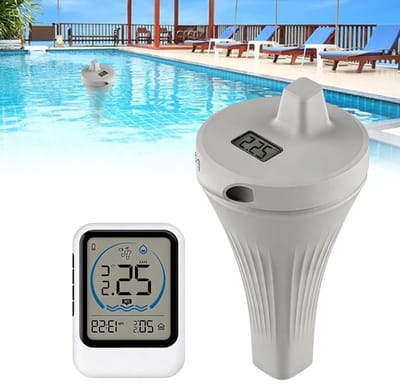 Draadloze digitale badthermometer met app, IPX7, drijvend ontwerp voor badkuip, aquarium en spa, met lcd-scherm en 80 m bereik
