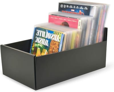 Opbergdoos voor cd's dvd's blu-ray-hoesjes - Optimale capaciteit voor 80 schijven - 26 x 85 x 16 cm - 1 stuk
