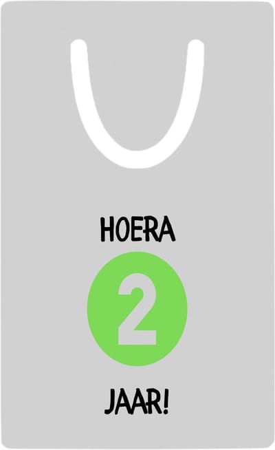 Hacebo® - Hoera 2 jaar metalen boekenlegger - Verjaardag - Jarigen - Verjaardagscadeau - peuter - Happy birthday Bladwijzer boekenleggers - 7.6 cm x 5cm