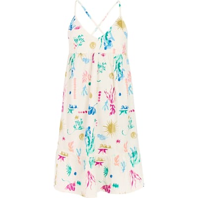 Protest PRTDemand - Mini-jurk Dames - Normale pasvorm - Knielengte - Spaghetti bandjes - Wit