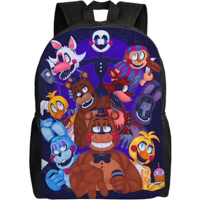 FNAF Horror Game Rugzak Student Unisex Polyester Reistassen Zachte Kawaii Schooltassen Rugzak as picture