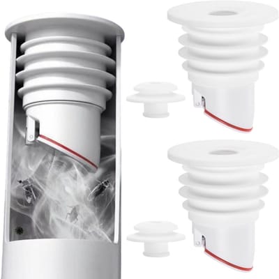 2 stuks - Wasmachine geurplug - anti-geur afvoerafdichting - Afdichtingsplug voor afvoerbuis - Afvoerplug wasmachine - 45-50 mm geurplug - Rioolbuisafdichting - geurdichte klep - Geurdicht - Wit - Geschikt voor wasmachines, keukens, badkamers