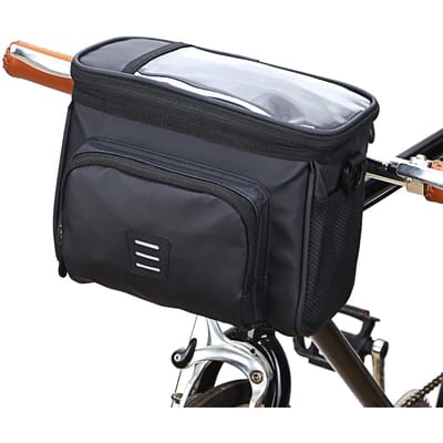 Fiets Geïsoleerde Koeltas MTB Fiets Stuur Voortas Mand Fietstas Schoudertas zwart