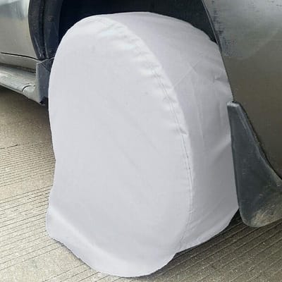 Dailygoods- Bandenhoezen 4 stuks - Waterdicht - Stofdicht - Universeel - Voor camper/vrachtwagen - Hoogwaardig materiaal - Bescherming tegen zon en weersomstandigheden - Wielhoezen
