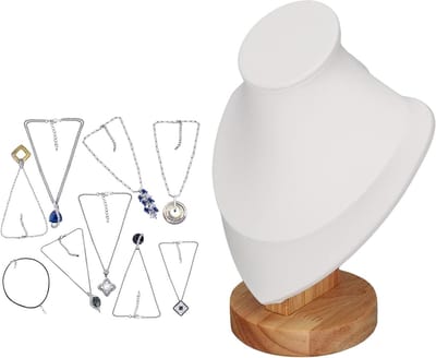 Elegante Agatige Ketting voor Vrouwen, Sieraden Organizer voor Slaapkamer en Thuis, Wit Design en Ruimtebesparend