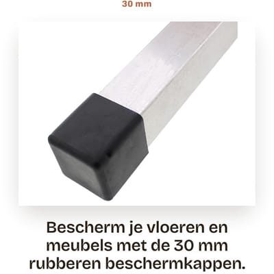 Dailygoods- Rubberen Beschermkappen 30 mm - Eindkappen - Stopper - Meubels - Tafelstoelen - Verpakking van 16 stuks - Meubelbeschermers