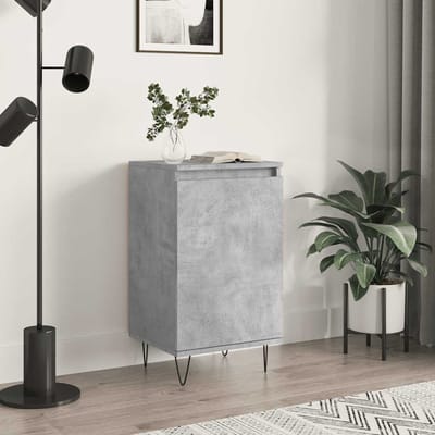 vidaXL - Dressoir - 40x35x70 - cm - bewerkt - hout - betongrijs