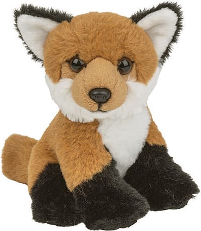 Pluche Vos puppy knuffel van 12 cm - Dieren speelgoed knuffels cadeau - Vossen