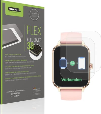 dipos FLEX – 2x Matte Screenprotector geschikt voor LODIMEKE P133 1.96 | Volledige Schermbescherming | Case-Friendly