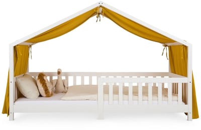 Hemel voor het huisbed, mousseline LIAN, 1 stuk – mosterdgeel