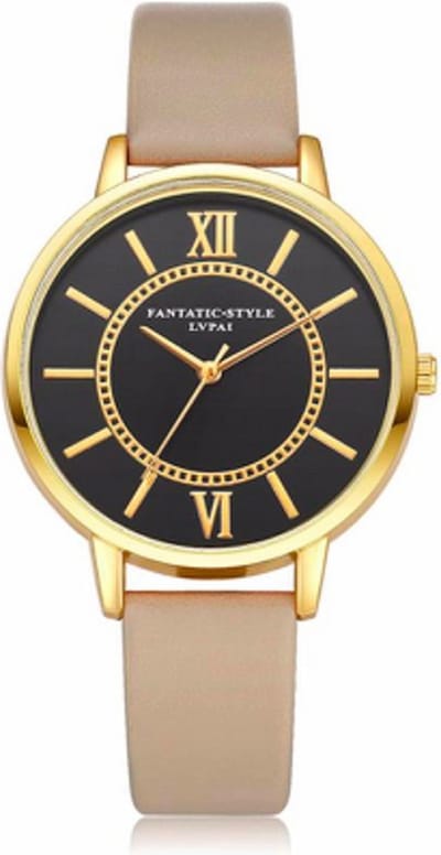 Hidzo Horloge LVPAI Ø 37 mm - Kaki - Kunstleer