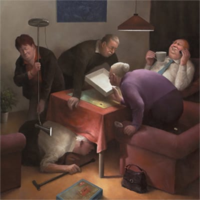 Wenskaart - Marius van Dokkum - Onder moeders paraplu
