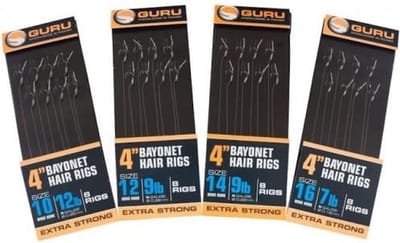 Guru 4’’ Super MWG Feeder Bayonet Rig Barbless - Eyed (8 pcs) - Maat : Haak 10 - 0.19mm