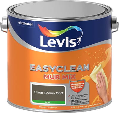 Levis - Easyclean Mur Mat Mix - Clear Brown C80 - Mengverf - 2,5 L