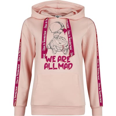 Alice in Wonderland - Disney Trui met capuchon - Cheshire Cat - We're All Mad - S - voor Vrouwen - meerkleurig