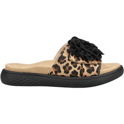 Rieker dames muiltjes zwart/leopard