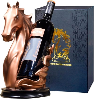Decoratief Wijnrek Paard - Tafelblad Fleshouder voor Wijn en Champagne