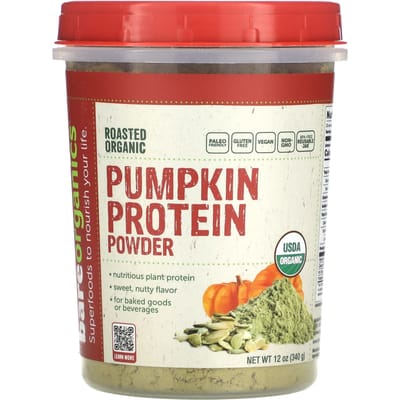BareOrganics, Poudre de Protéine de Citrouille Biologique Rôtie, 12 oz (340 g)