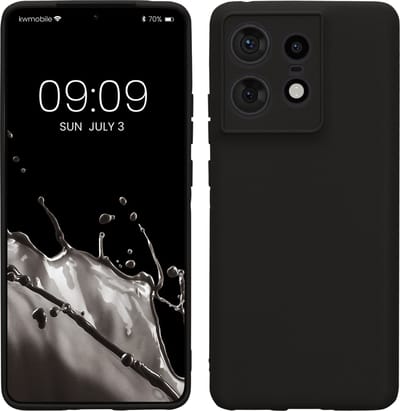 kwmobile telefoonhoesje geschikt voor Motorola Edge 50 Pro - Hoesje voor smartphone - Precisie camera uitsnede - In mat zwart