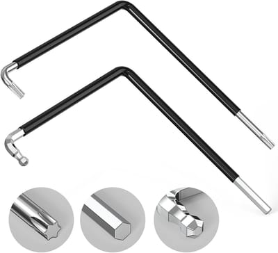 Verstelgereedschap Set - Raam Tool - Precisie Afstelling - Hexagon en Torx - 4 mm - Zwart