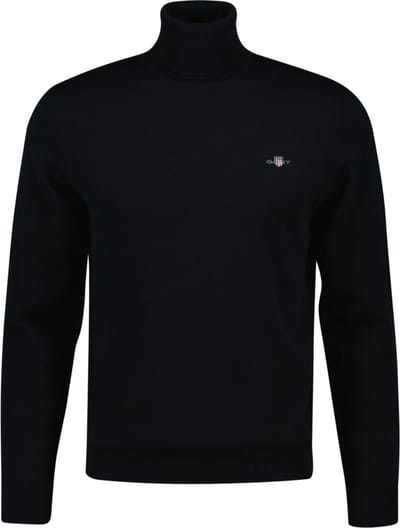 Gant Classic Trui Met Hoge Hals Zwart M Man