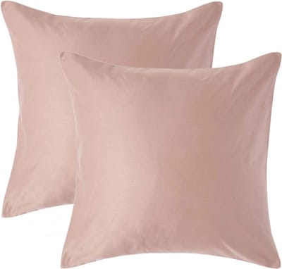 Homescapes Luxe Satijn Kussensloop 40x40 cm – Beige – Set van 2 – 100% Egyptisch Katoen Satijn – Draaddichtheid 1000