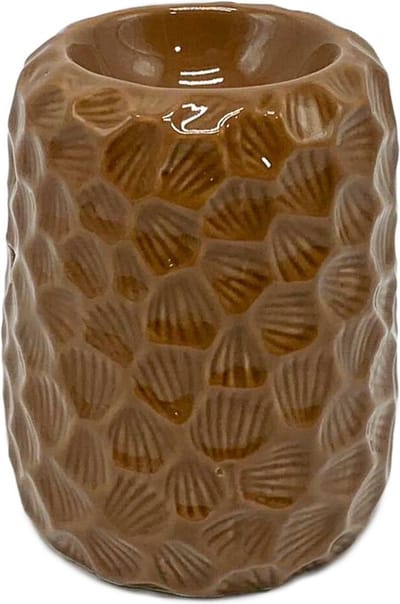 HomeBound by KY | Aardewerk brander Honeycomb walnut | 9,5x9,5x11,8cm | brander aardewerk walnut honeycomb