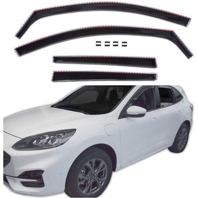 Luchtafweerders - Ford Kuga 3 (sinds 2019) - 4 stuks - Zwart getint - UV-bestendig acryl, eenvoudige montage