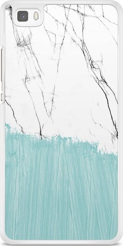 Casimoda® telefoonhoesje - Geschikt voor Huawei P8 Lite - Marbletastic - Zwart TPU hoesje - Backcover - Multi - Marmer