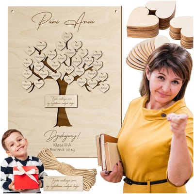 SMX Design - Persoonlijk Bedanklijstje - Met Houten Hartjes - Personaliseerbaar