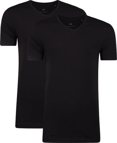 WE Fashion Heren tall fit T-shirt, 2-pack