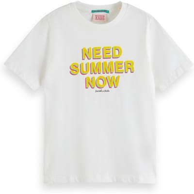 Scotch & Soda Relaxed-fit T-shirt Off White Taglia: 10 | T-shirt Outlet | kids | Bianco