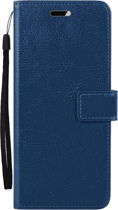 Hoes - Met Pasjeshouder - Geschikt voor Samsung Galaxy S23 - Luxe Bookcase Portemonee - Flip Case - Kunstleer Book Case - Flipcase - Book Cover - Walletcase - PortemonneeHoes - Donkerblauw