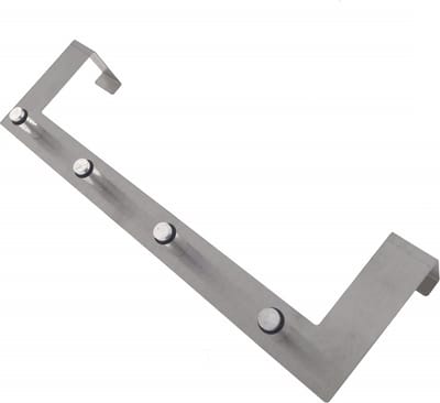 Benson Kapstok - Aluminium - 4 haken - Voor deuren van 40 mm - Draaibare haak