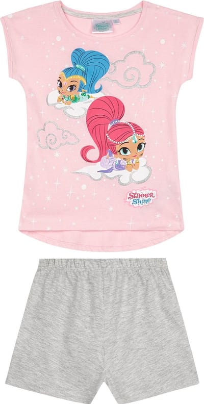 Shimmer-and-Shine Pyjama met korte mouw - licht-roze - Maat 98