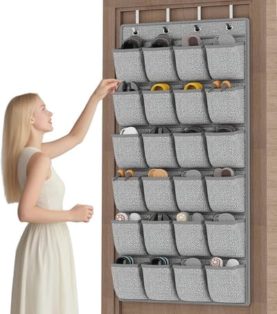 Hanging Shoe Organizer with 24 Extra Large Pockets for Efficient Storage